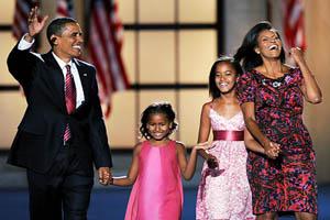 Barack obama and his family